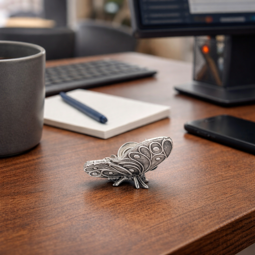 Butterfly hand-poured 999+ silver statue by Gold Spartan