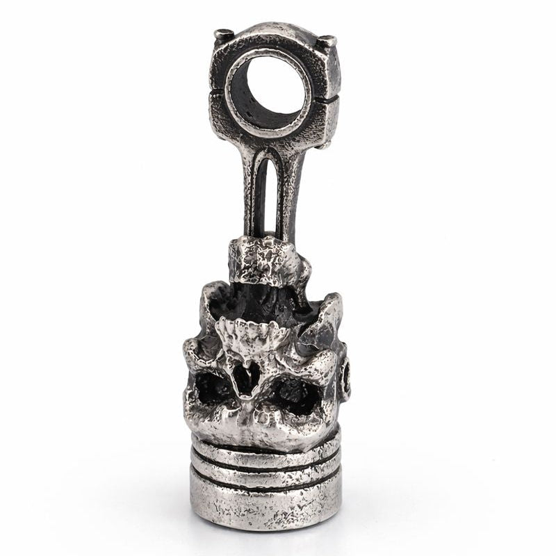 Skull Piston hand-poured 999+ silver statue by Gold Spartan
