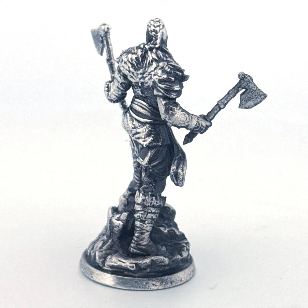 Viking hand-poured 999+ silver statue by Gold Spartan