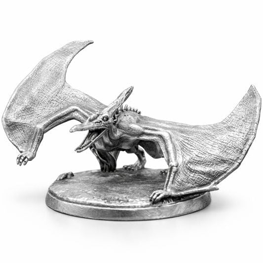 Pterodactyl hand-poured 999+ silver statue by Gold Spartan