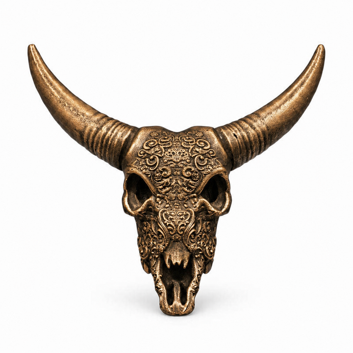 Decorated Longhorn Skull