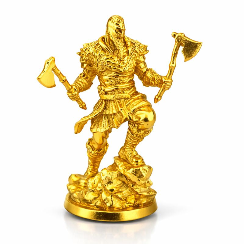 Viking hand-poured 999+ silver statue by Gold Spartan