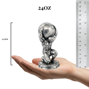 Atlas hand-poured 999+ silver statue by Gold Spartan