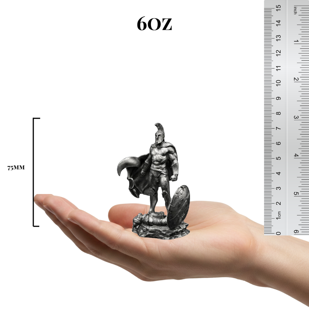 Leonidas hand-poured 999+ silver statue by Gold Spartan