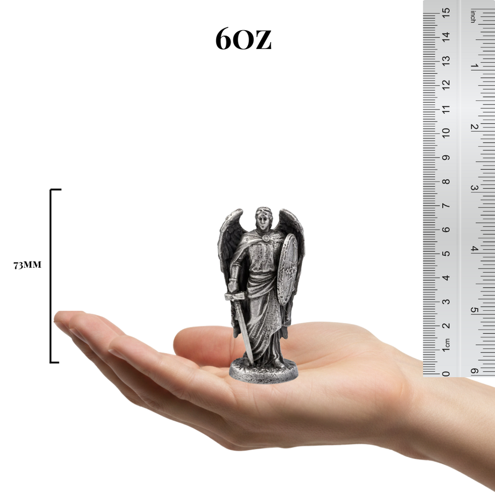 Archangel Michael V4 hand-poured 999+ silver statue by Gold Spartan