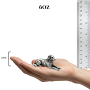 Australian Shepherd hand-poured 999+ silver statue by Gold Spartan
