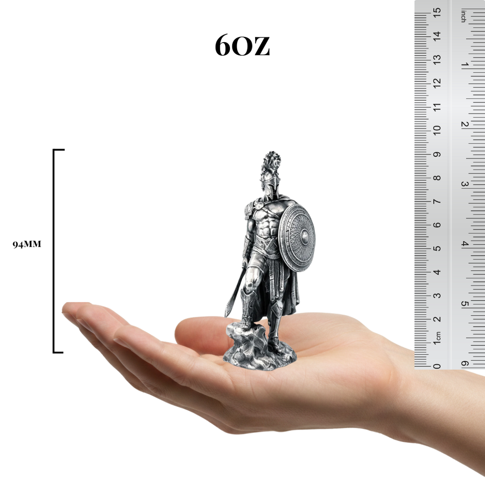 Ares hand-poured 999+ silver statue by Gold Spartan