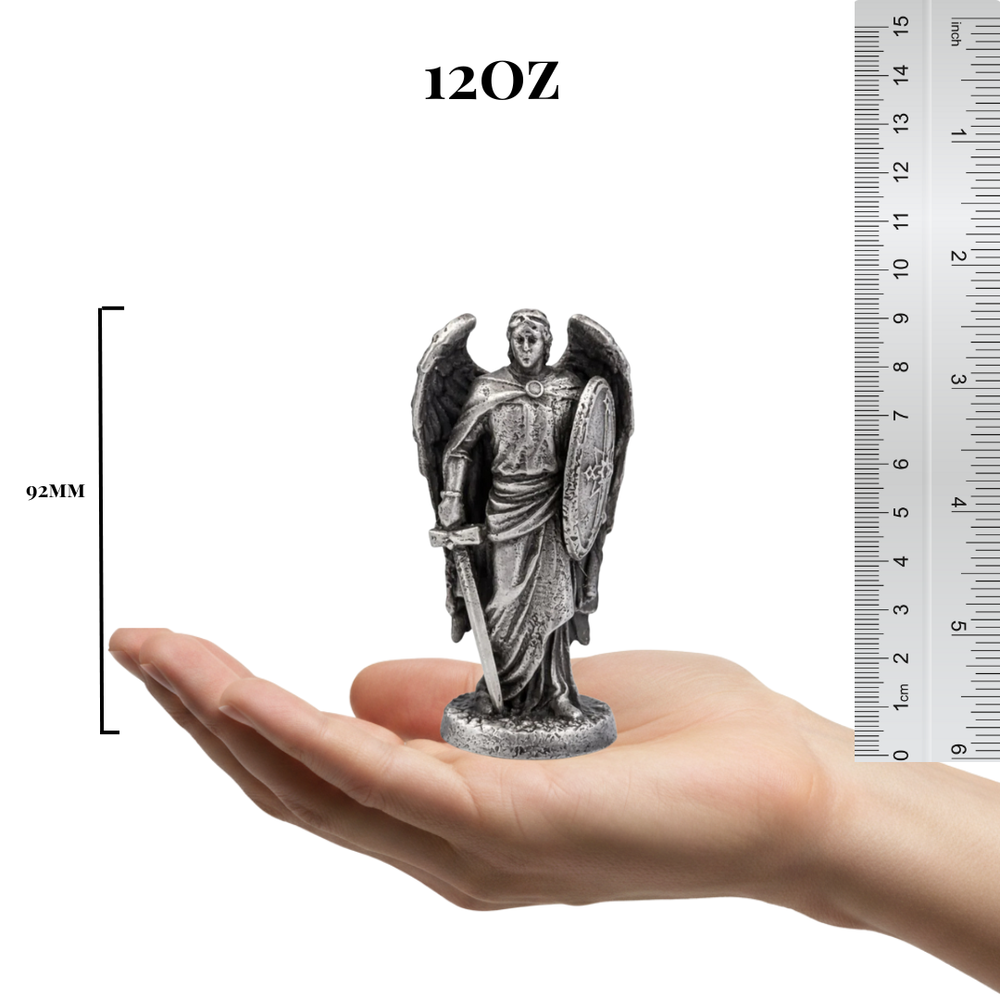 Archangel Michael V4 hand-poured 999+ silver statue by Gold Spartan