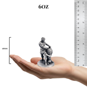 Samson Vs Lion hand-poured 999+ silver statue by Gold Spartan