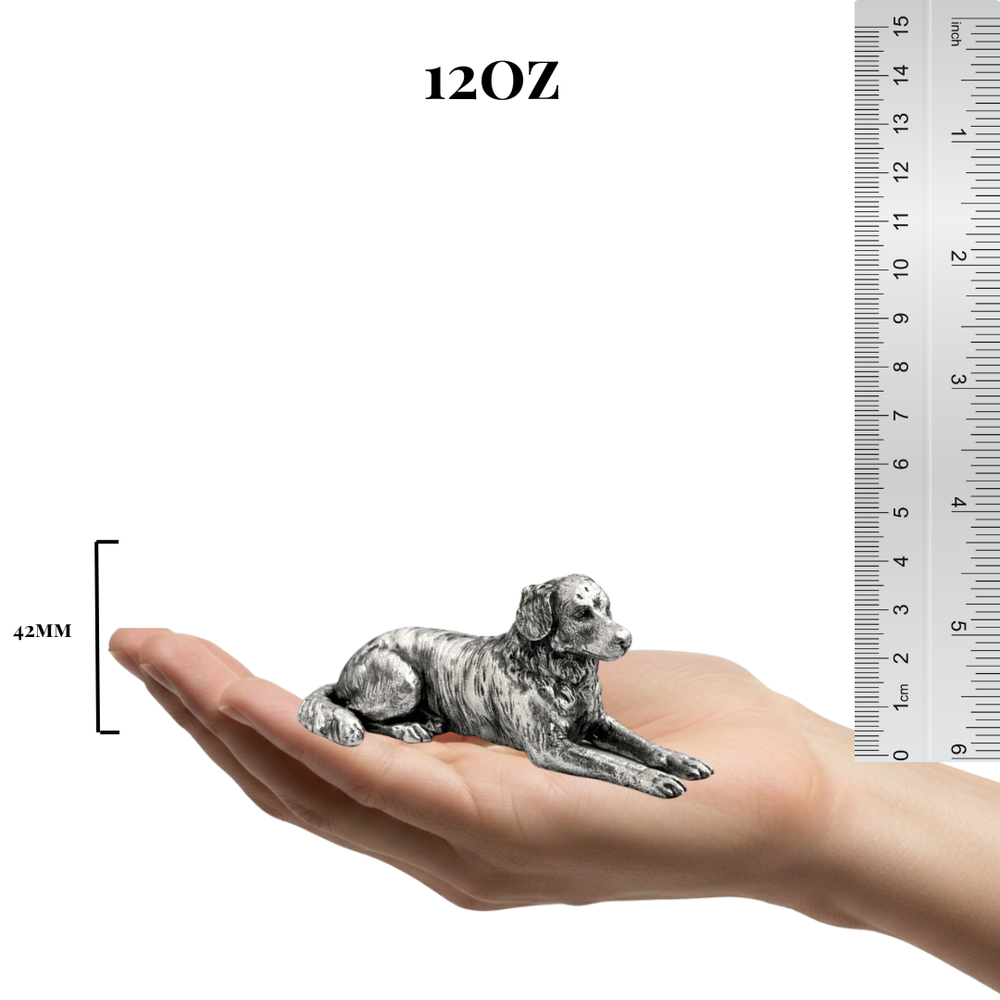Australian Shepherd hand-poured 999+ silver statue by Gold Spartan