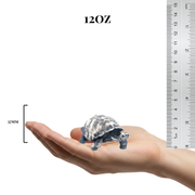 Galapagos Tortoise hand-poured 999+ silver statue by Gold Spartan