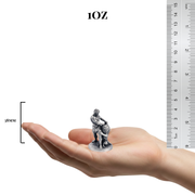Samson Vs Lion hand-poured 999+ silver statue by Gold Spartan
