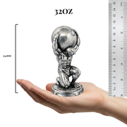 Atlas hand-poured 999+ silver statue by Gold Spartan