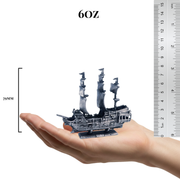 Pirate Ship V2 hand-poured 999+ silver statue by Gold Spartan