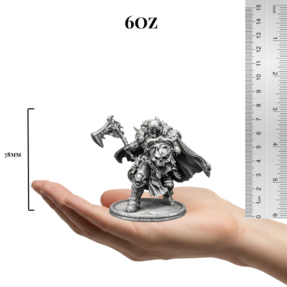 Chaos Knight hand-poured 999+ silver statue by Gold Spartan