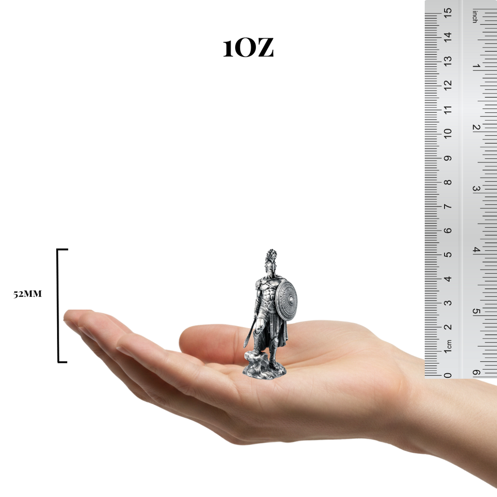 Ares hand-poured 999+ silver statue by Gold Spartan
