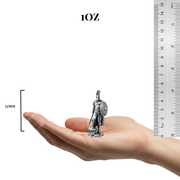 Ares hand-poured 999+ silver statue by Gold Spartan