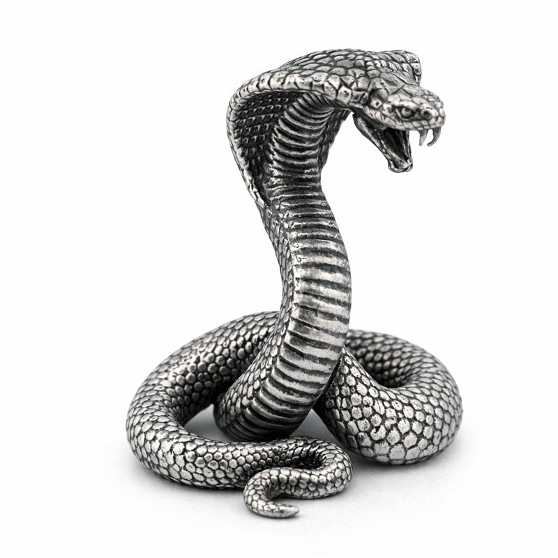 Cobra V3 hand-poured 999+ silver statue by Gold Spartan