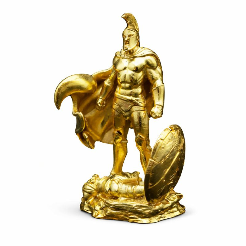 Leonidas hand-poured 999+ silver statue by Gold Spartan