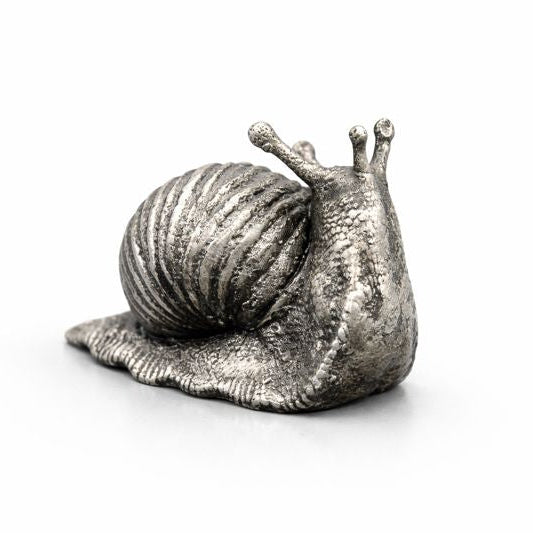 Snail hand-poured 999+ silver statue by Gold Spartan