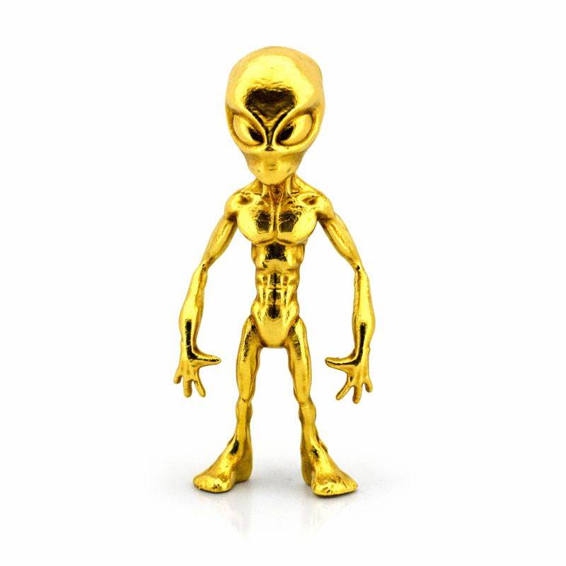 Alien hand-poured 999+ silver statue by Gold Spartan