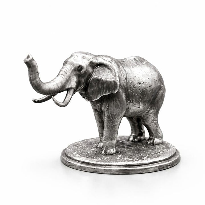 Elephant hand-poured 999+ silver statue by Gold Spartan