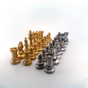 Chess Set hand-poured 999+ silver statue by Gold Spartan