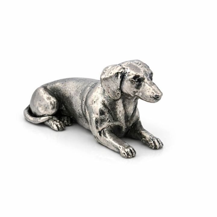 Dachshund hand-poured 999+ silver statue by Gold Spartan