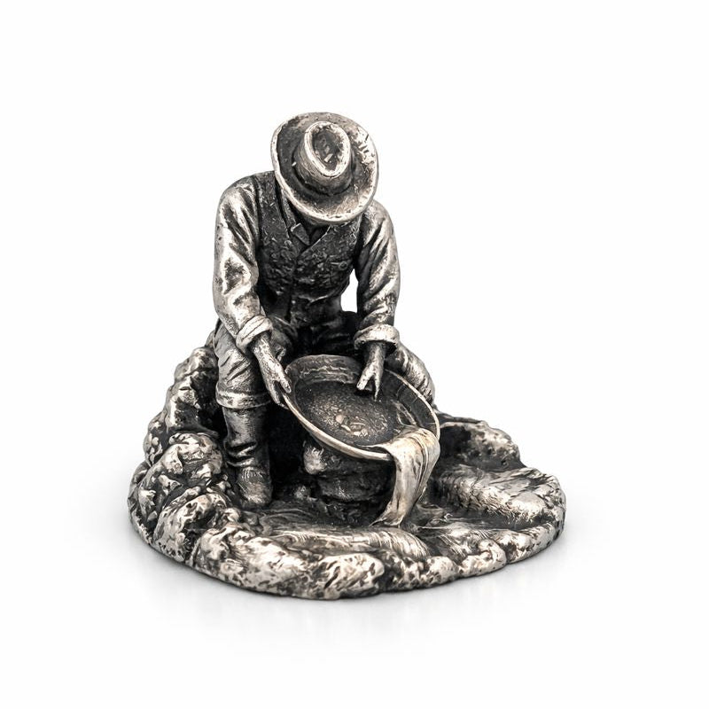 Prospector V2 hand-poured 999+ silver statue by Gold Spartan