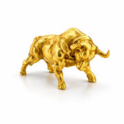 Angry Bull hand-poured 999+ silver statue by Gold Spartan