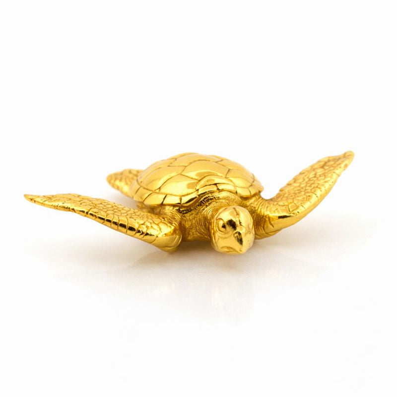 Sea Turtle hand-poured 999+ silver statue by Gold Spartan
