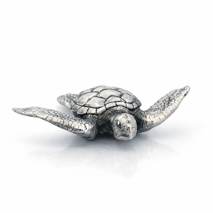 Sea Turtle hand-poured 999+ silver statue by Gold Spartan