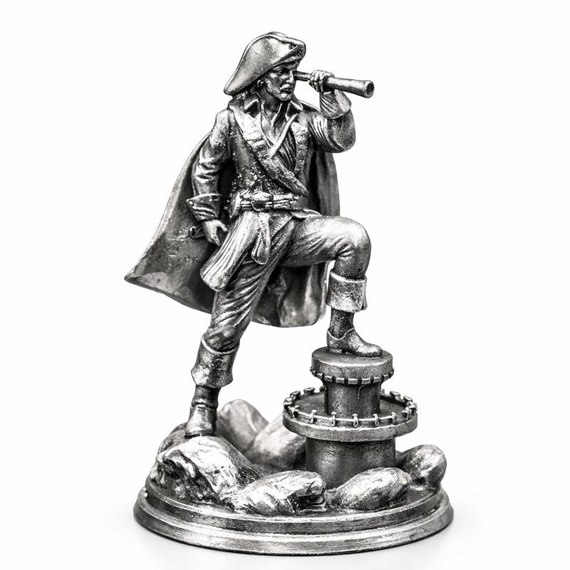 A Pirate's Lookout hand-poured 999+ silver statue by Gold Spartan