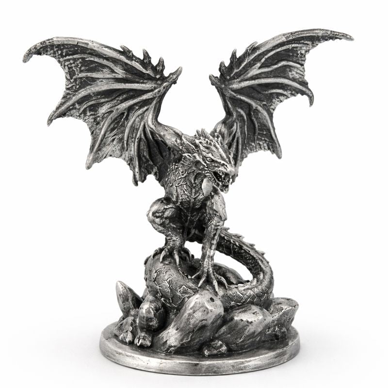 Wyvern Dragon V2 hand-poured 999+ silver statue by Gold Spartan
