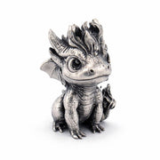 Baby Fire Dragon hand-poured 999+ silver statue by Gold Spartan