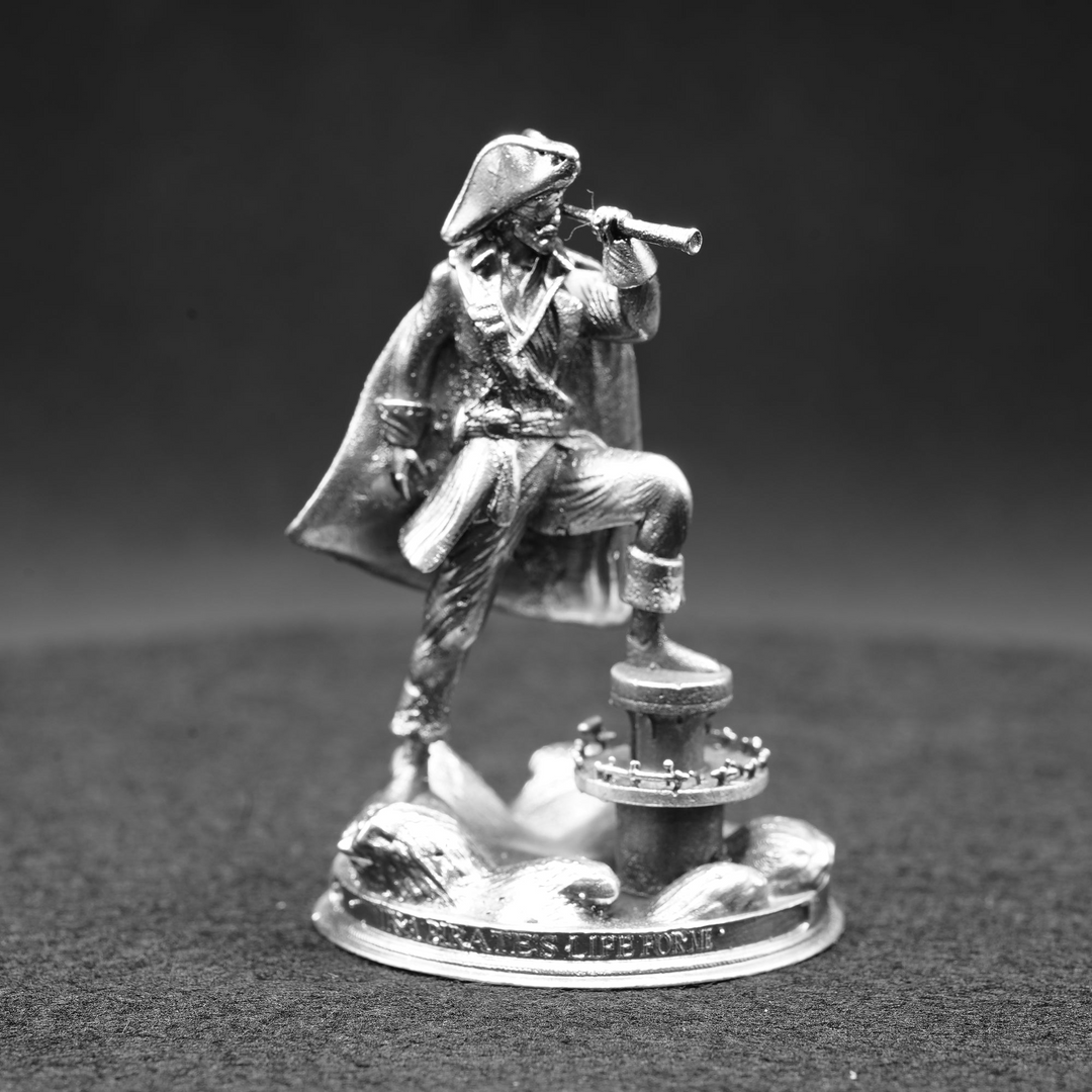 A Pirate's Lookout hand poured 999 silver statue collectible by Gold Spartan