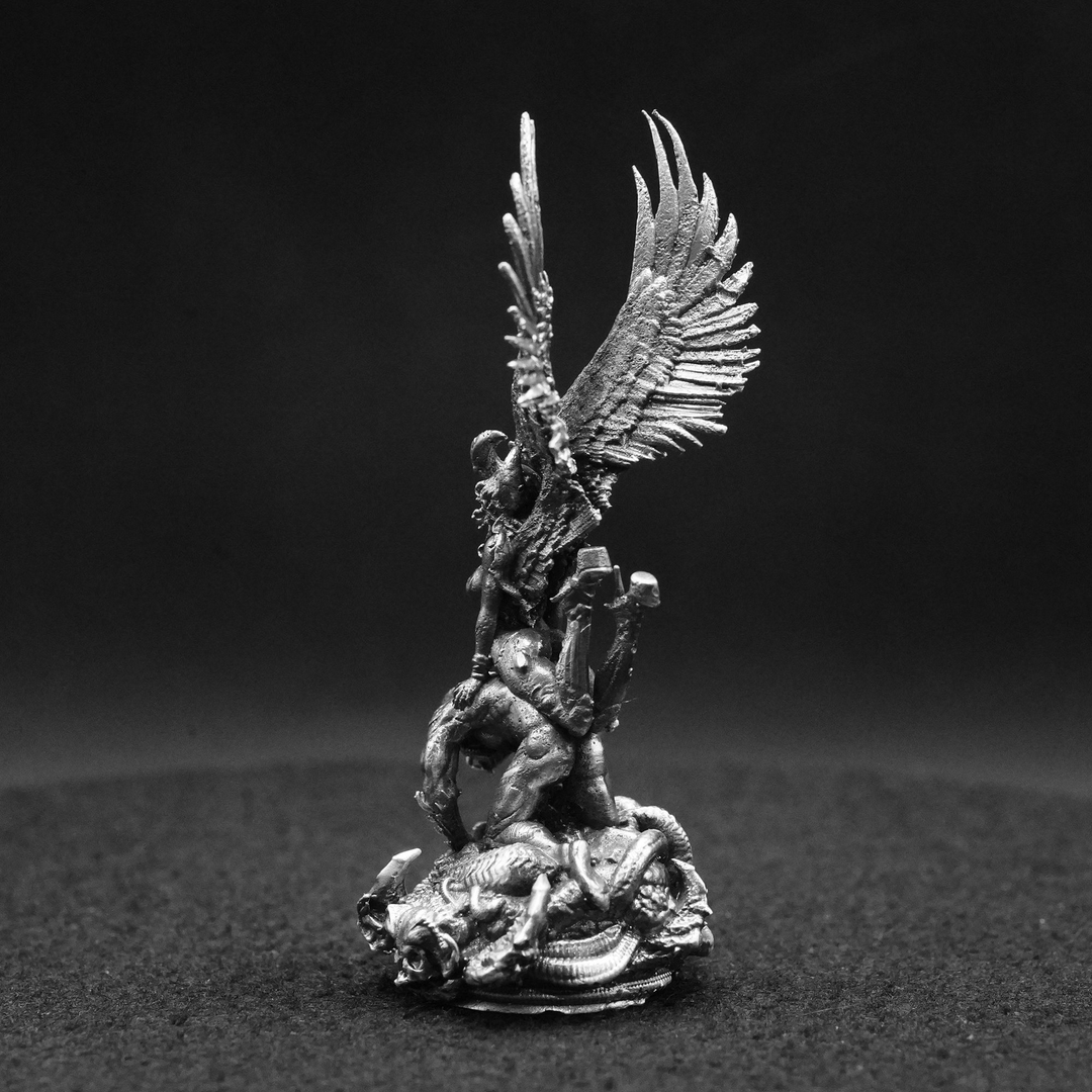 Angel & Demon hand poured 999 silver statue collectible by Gold Spartan