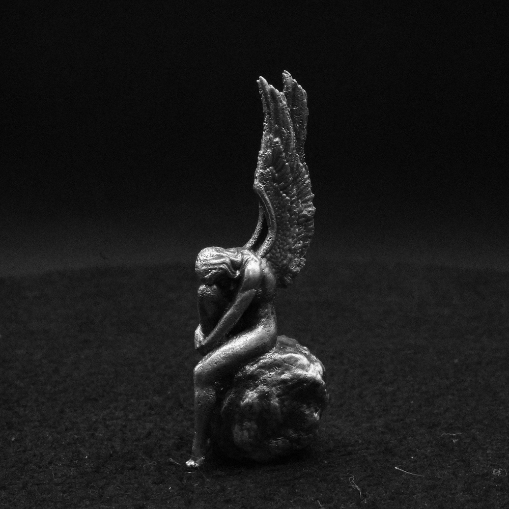 Angel Enchained hand-poured 999+ silver statue by Gold Spartan