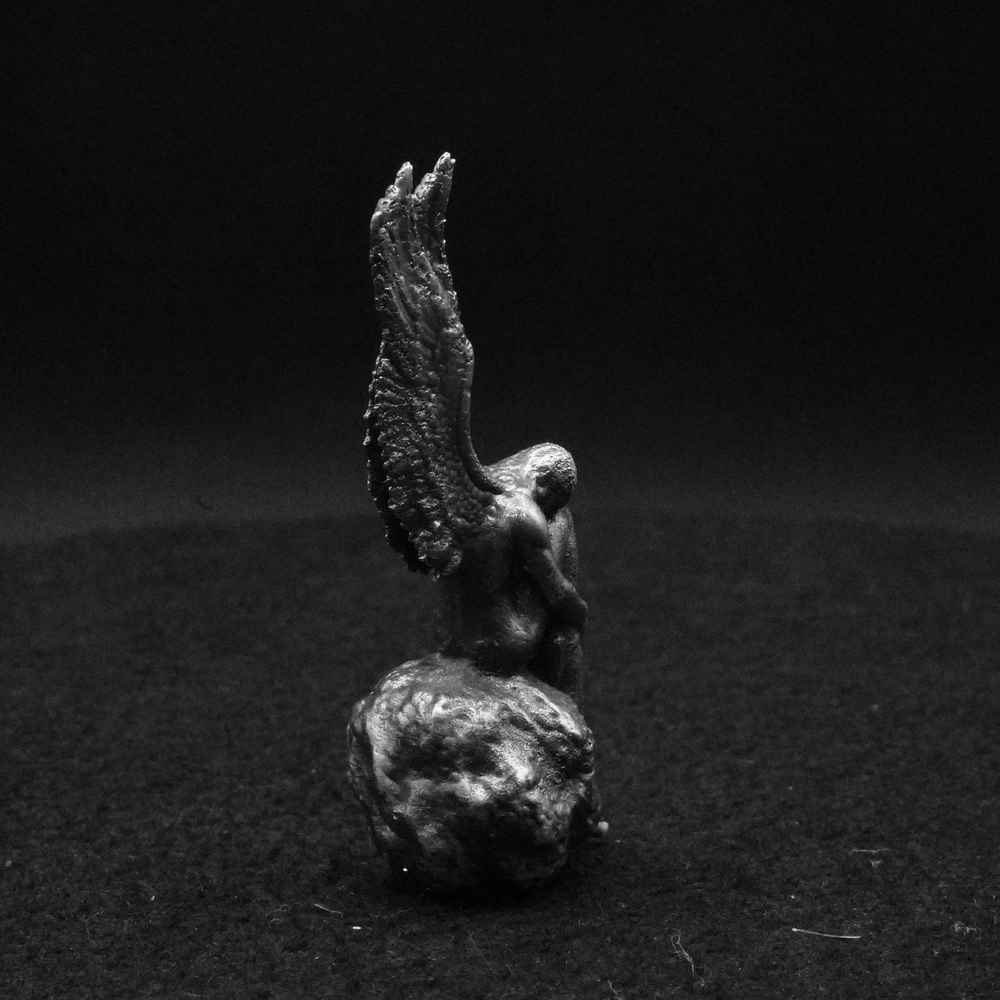 Angel Enchained hand-poured 999+ silver statue by Gold Spartan