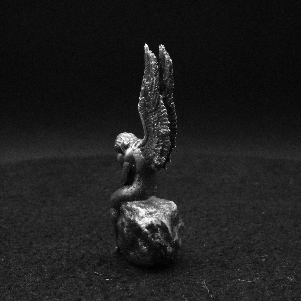 Angel Enchained hand-poured 999+ silver statue by Gold Spartan