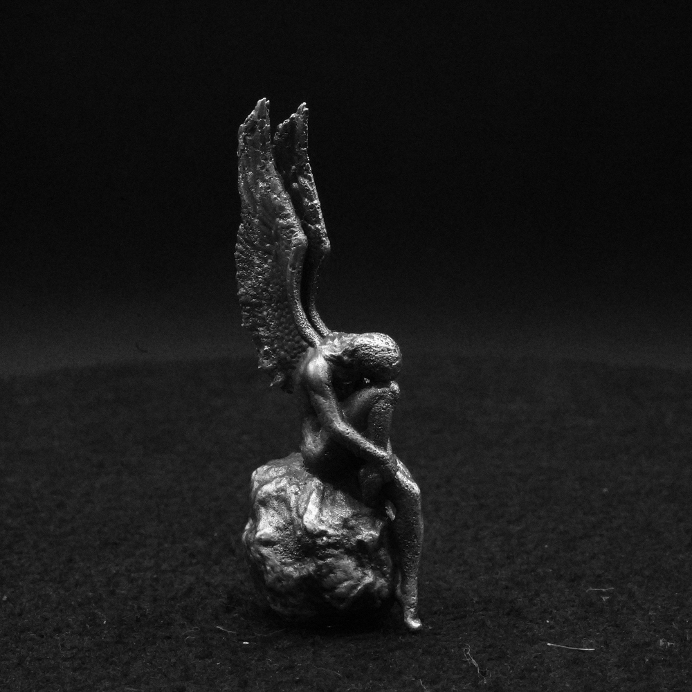Angel Enchained hand-poured 999+ silver statue by Gold Spartan