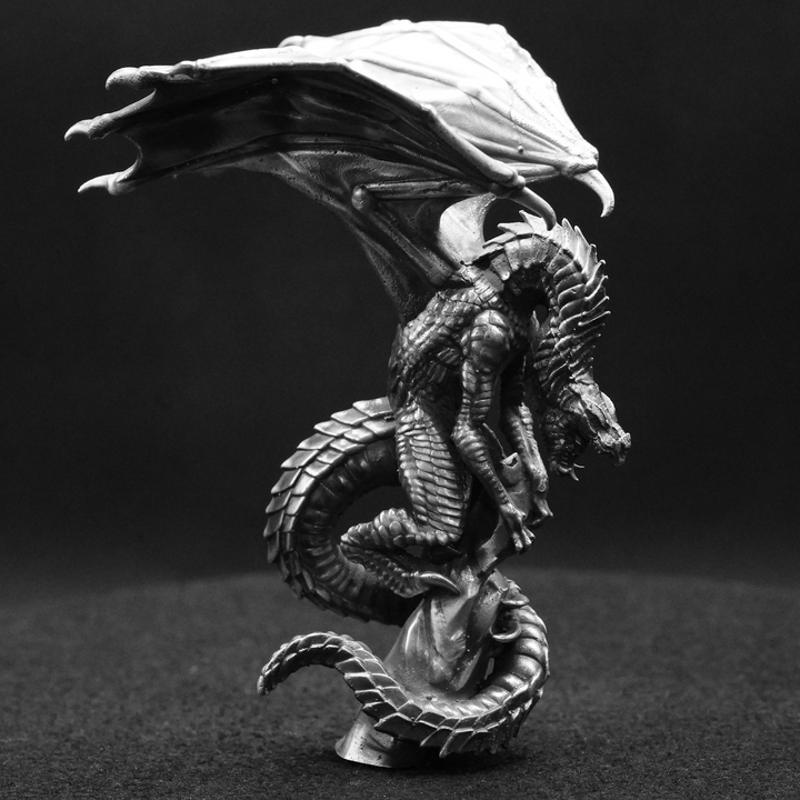 Angry Dragon hand poured 999 silver statue collectible by Gold Spartan