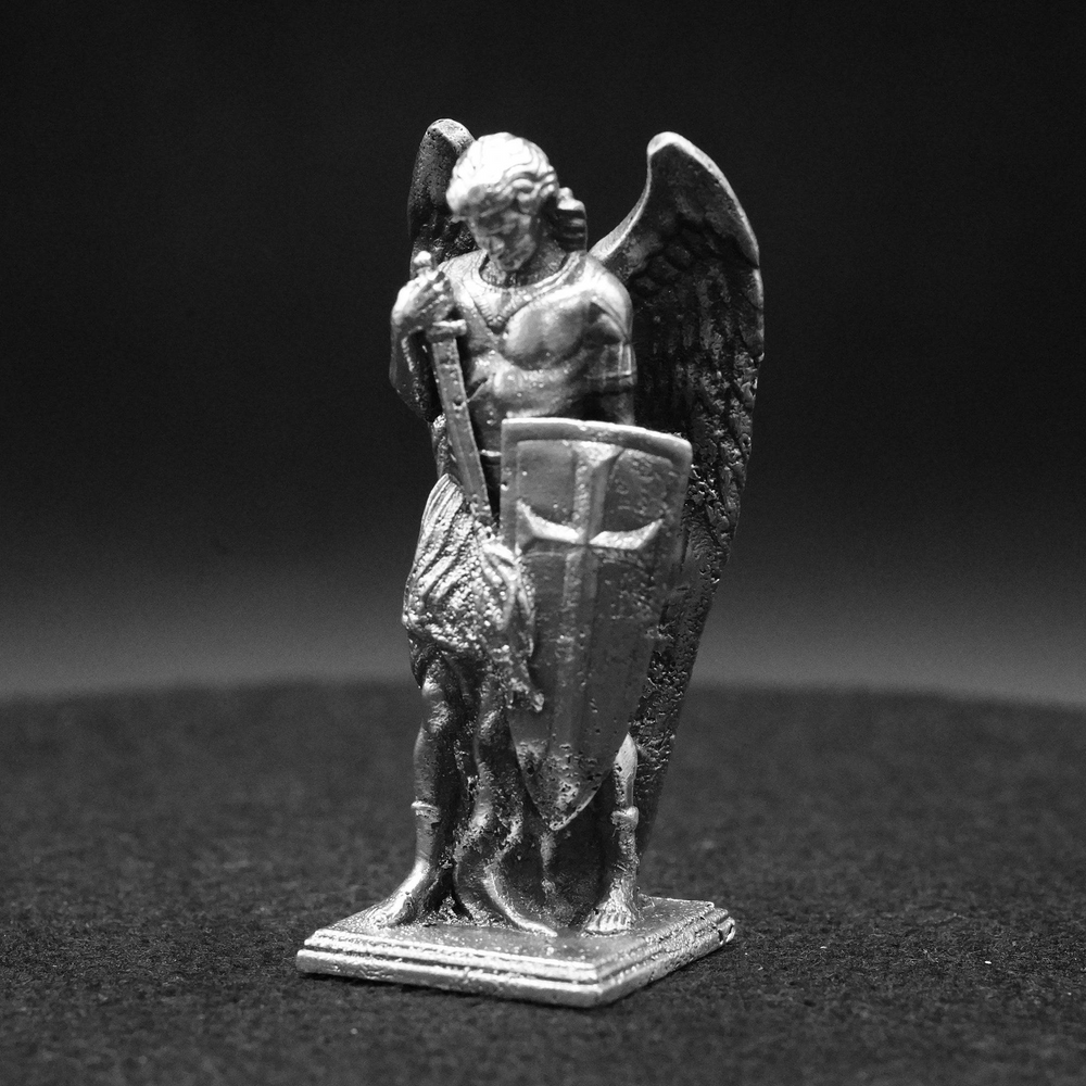 Archangel Michael V2 hand-poured 999+ silver statue by Gold Spartan