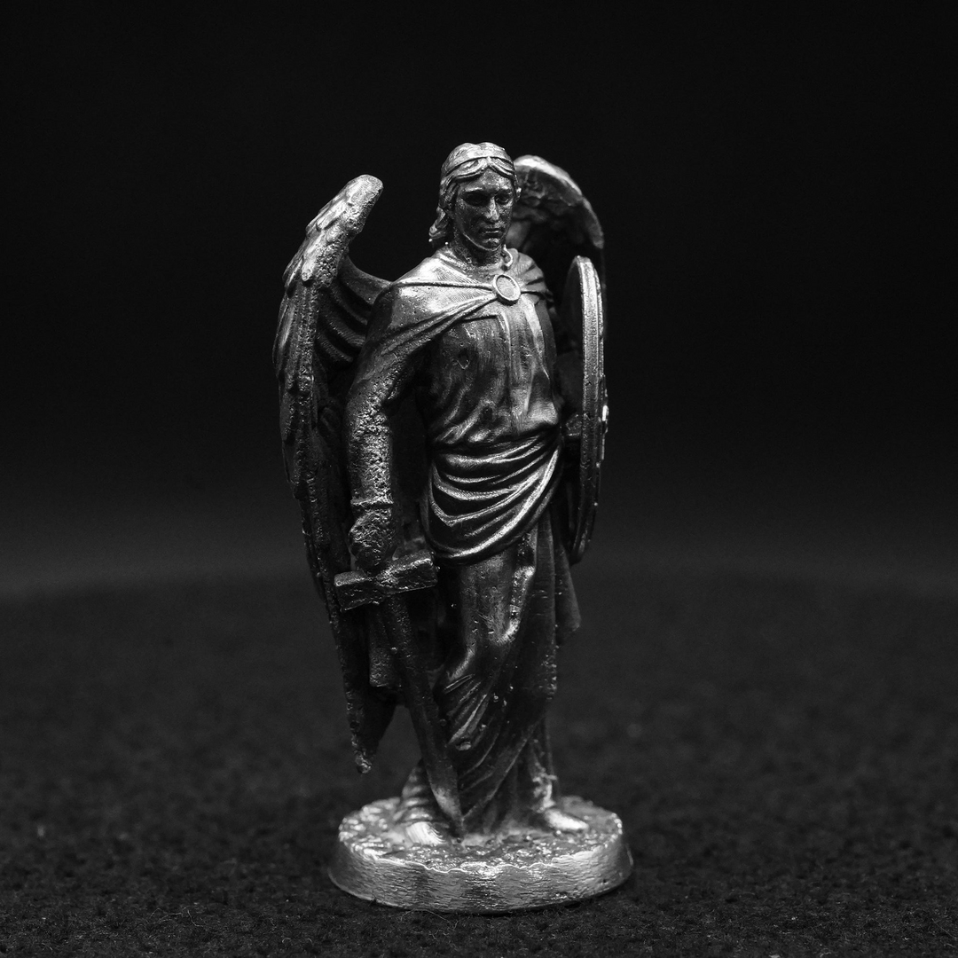 Archangel Michael V4 hand poured 999 silver statue collectible by Gold Spartan