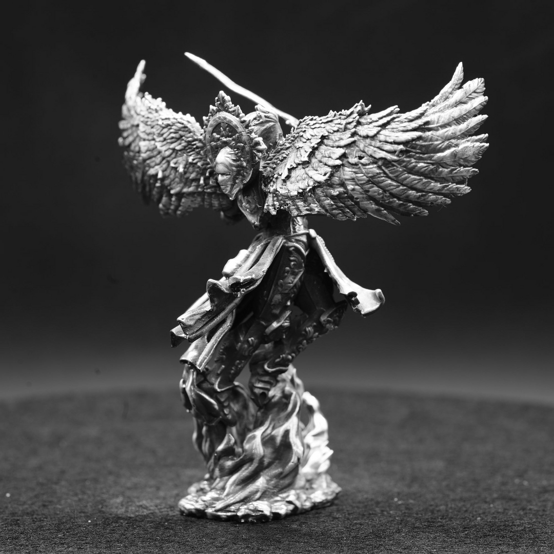 Archangel hand poured 999 silver statue collectible by Gold Spartan