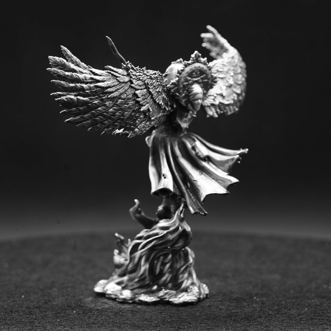 Archangel hand poured 999 silver statue collectible by Gold Spartan