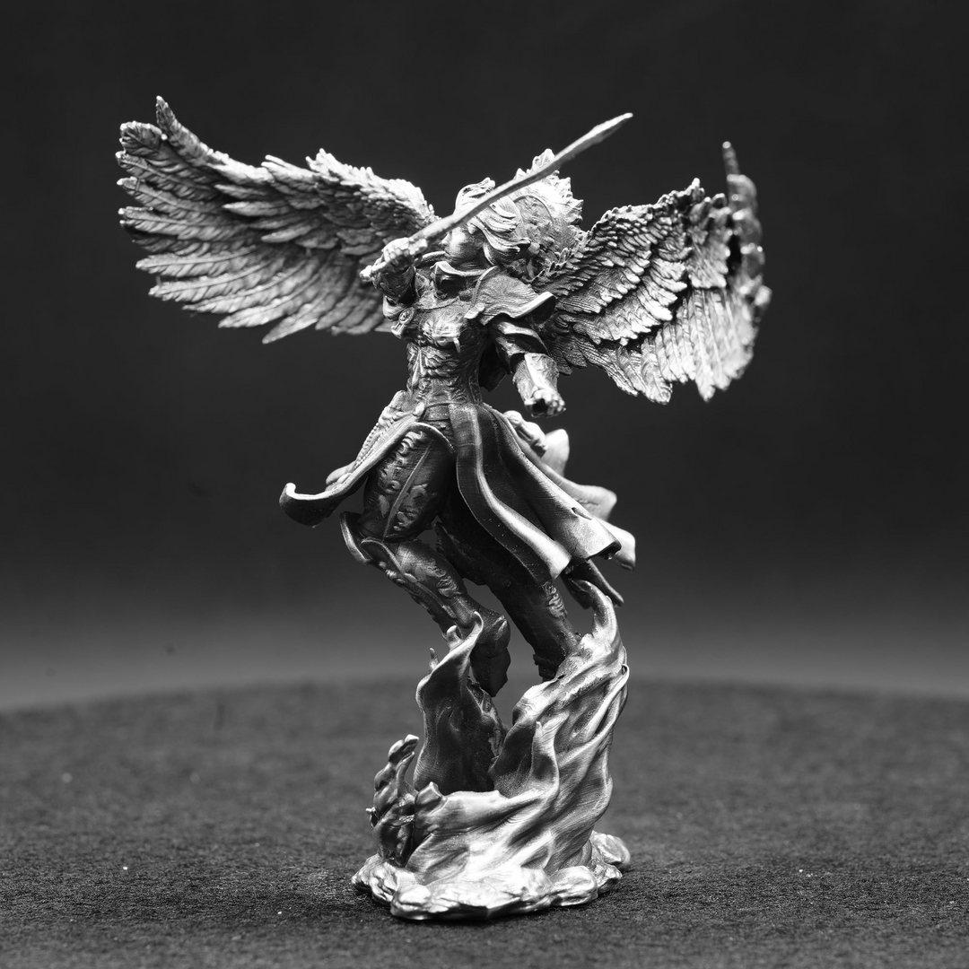 Archangel hand poured 999 silver statue collectible by Gold Spartan