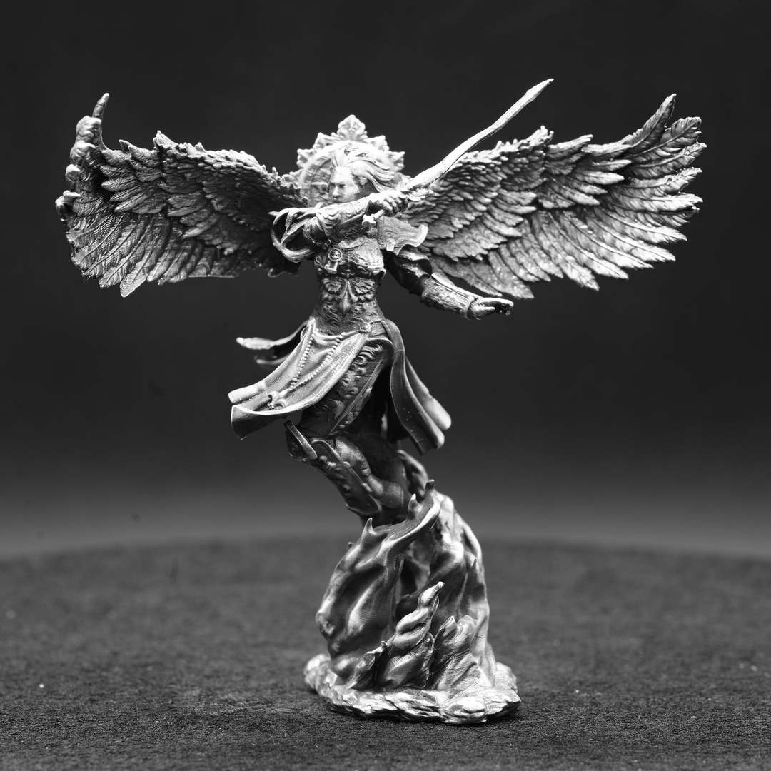 Archangel hand poured 999 silver statue collectible by Gold Spartan