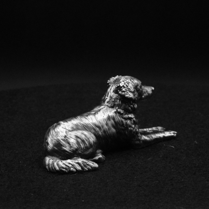 Australian Shepherd hand poured 999 silver statue collectible by Gold Spartan