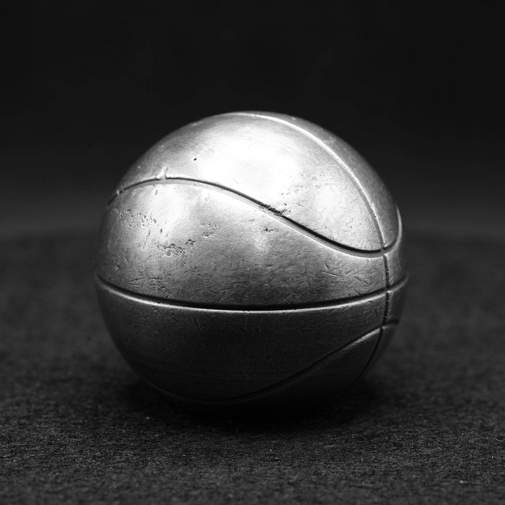 Basketball hand poured 999 silver statue collectible by Gold Spartan